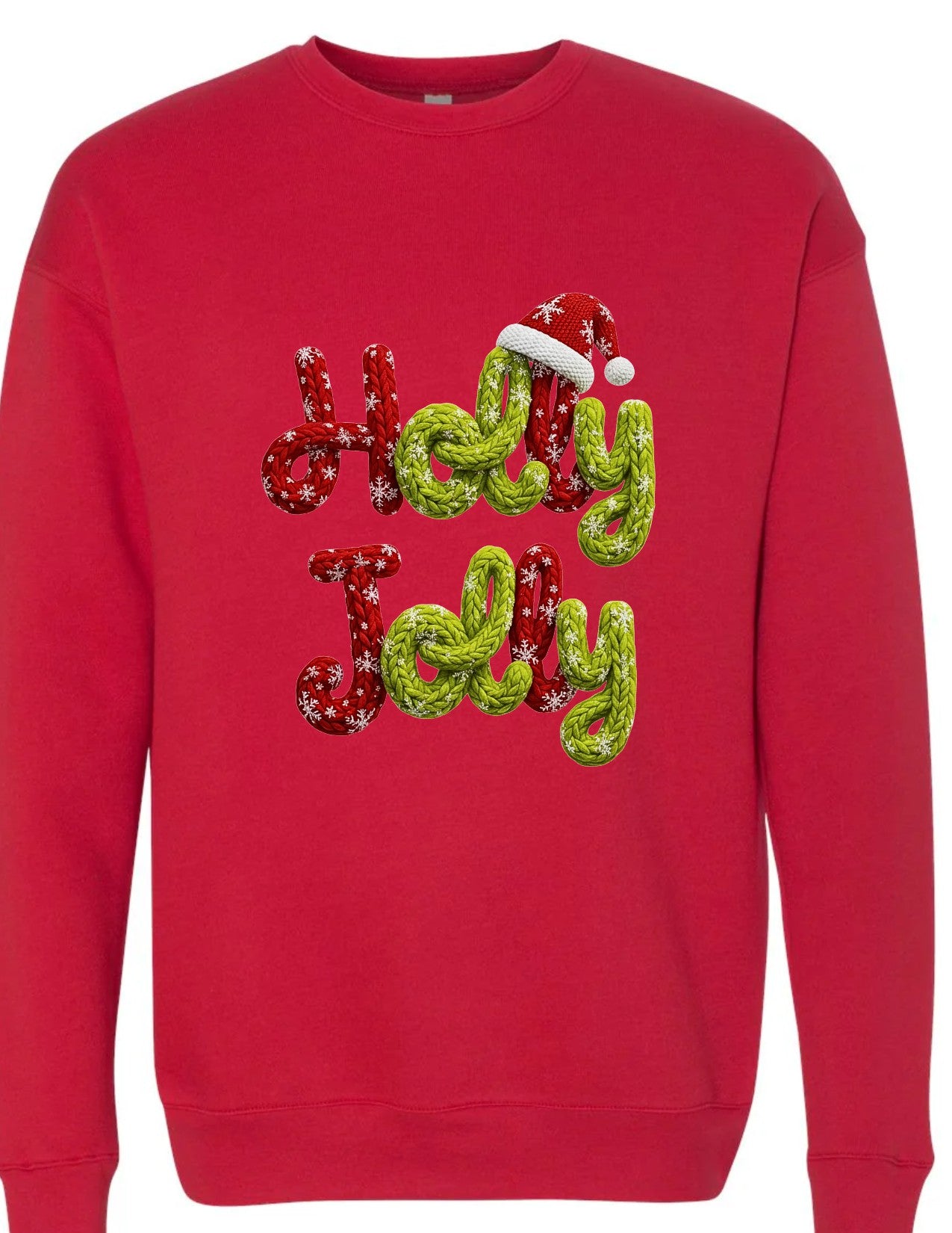 Faux Knit Holly Jolly