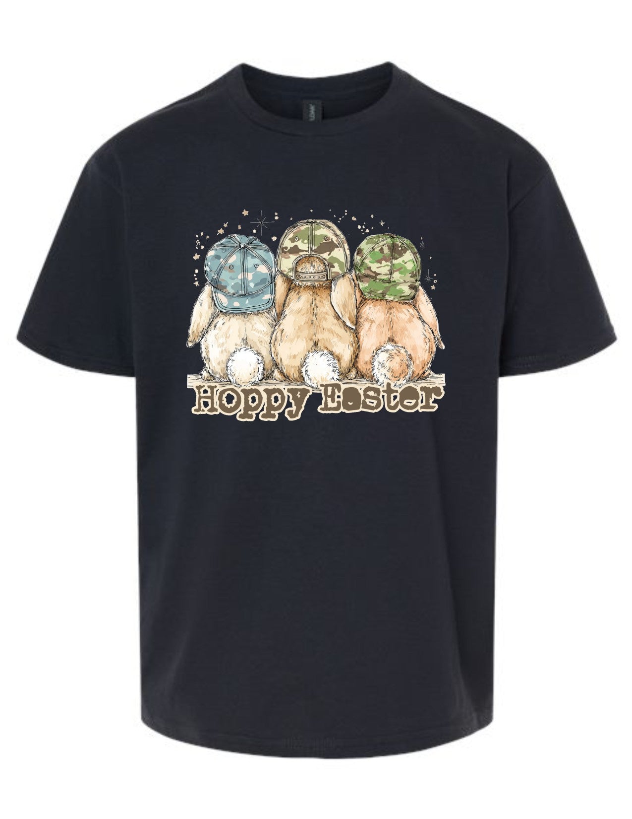 Hoppy Easter camo hat bunnies
