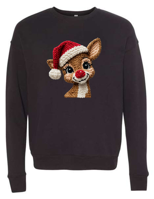 Faux Knit Rudolph