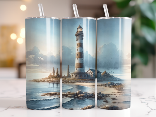 Lighthouse Beach 20oz Tumbler