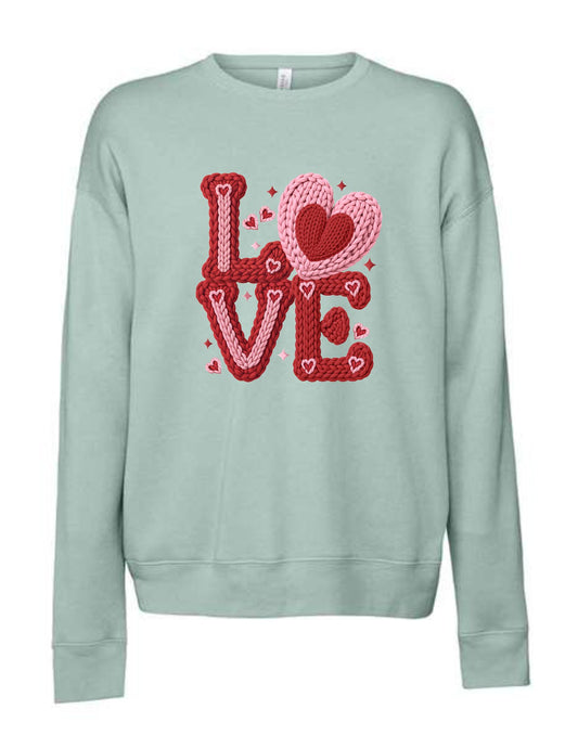 LOVE faux crochet pink