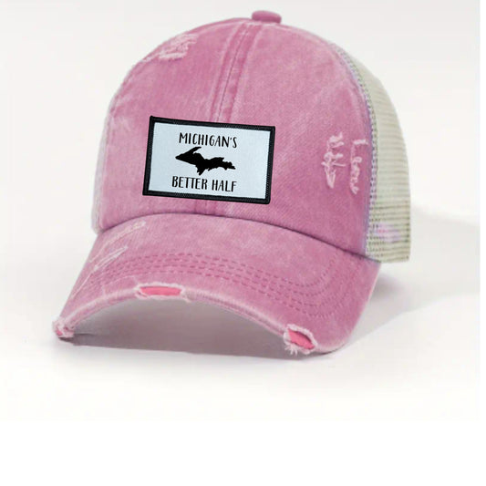 Michigan's Better Half Ponytail/Messy Bun Hat