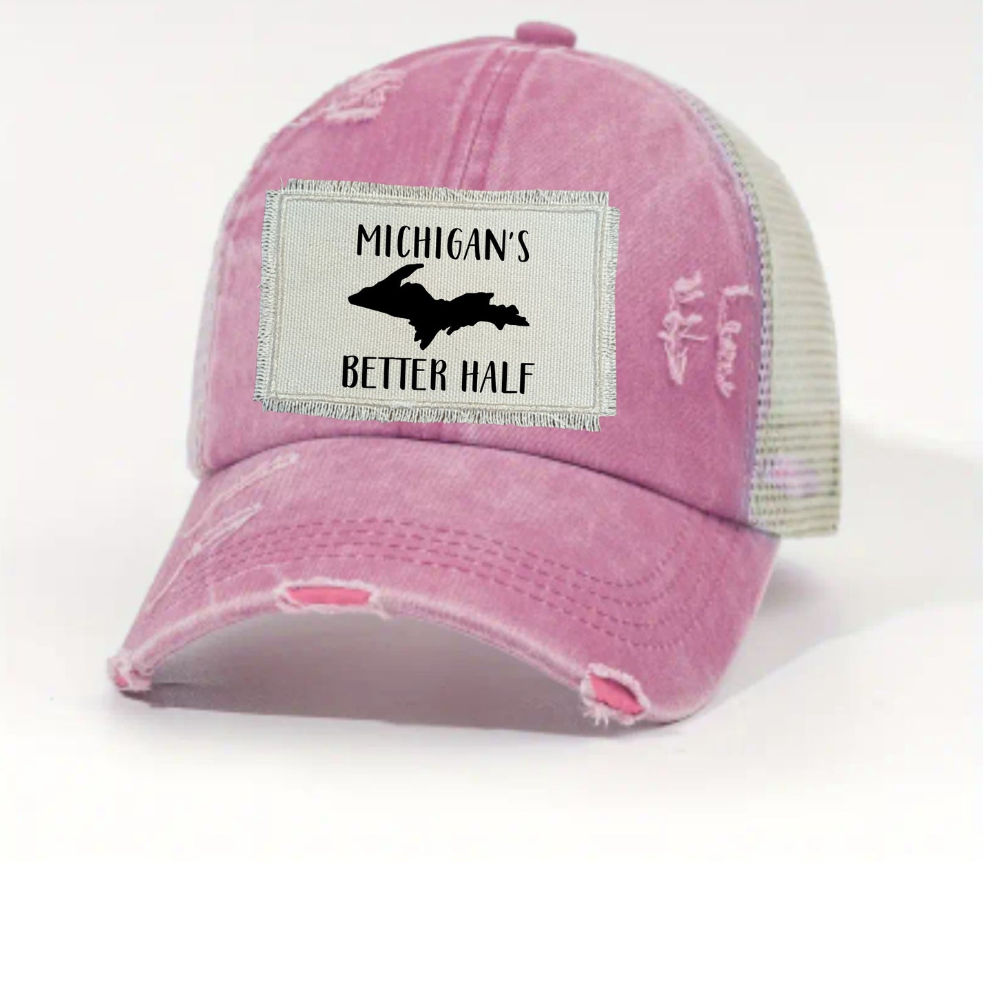 Michigan's Better Half Ponytail/Messy Bun Hat