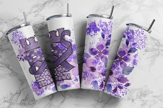 Hope purple floral 20oz Tumbler