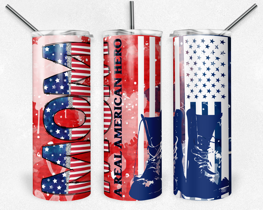 Mom A Real American Hero 20oz Tumbler