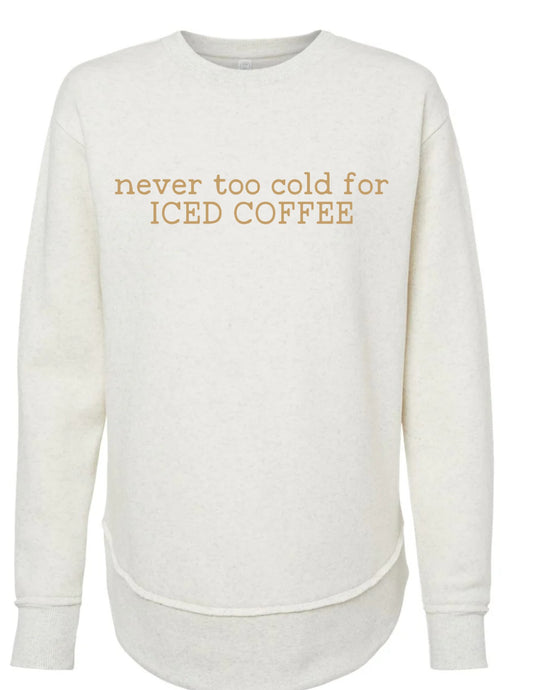 never too cold for iced coffee