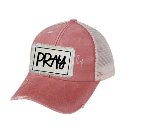 PRAY Ponytail/Messy Bun Hat