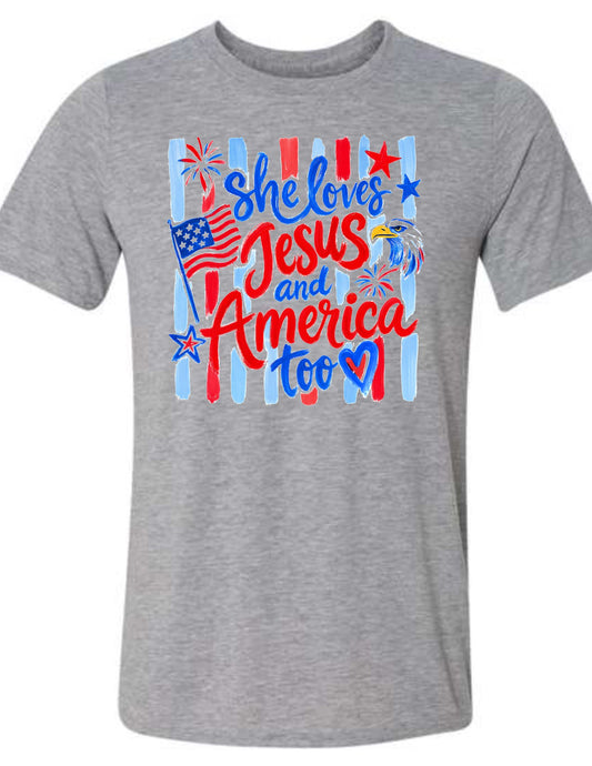 She Loves Jesus and America Too (stripe)