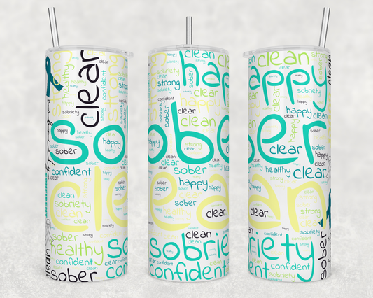 Sober word art 20oz Tumbler