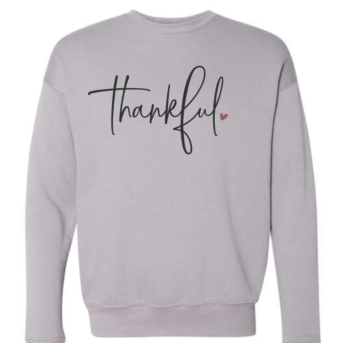 Thankful script w/heart