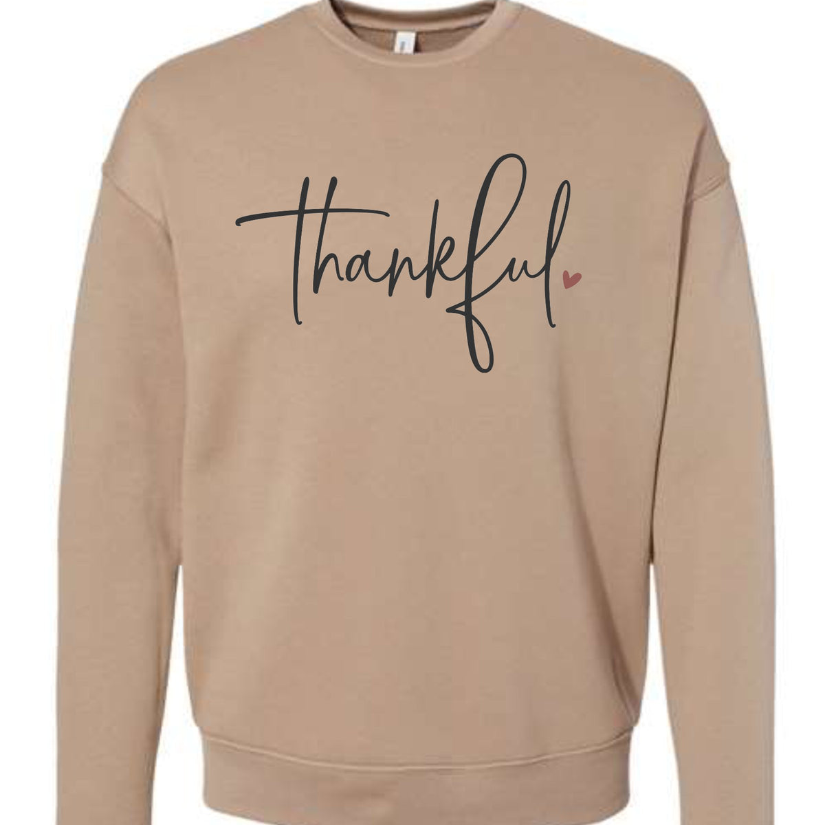 Thankful script w/heart