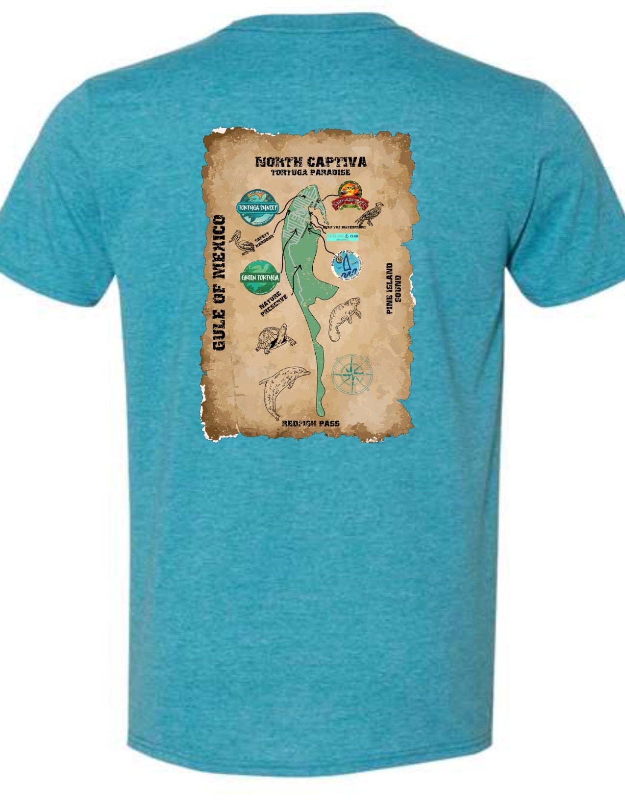 Tortuga Short Sleeve Adult T-Shirt Galapagos Blue