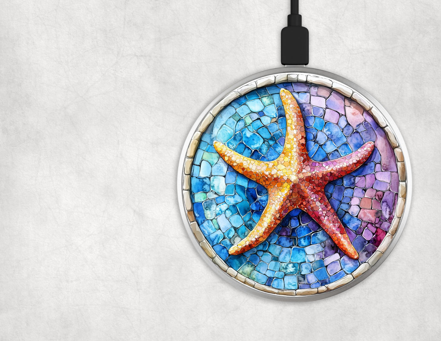 Wireless Charger Stained Glass Starfish