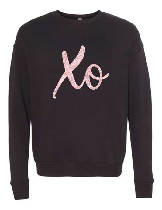 XO pink glitter