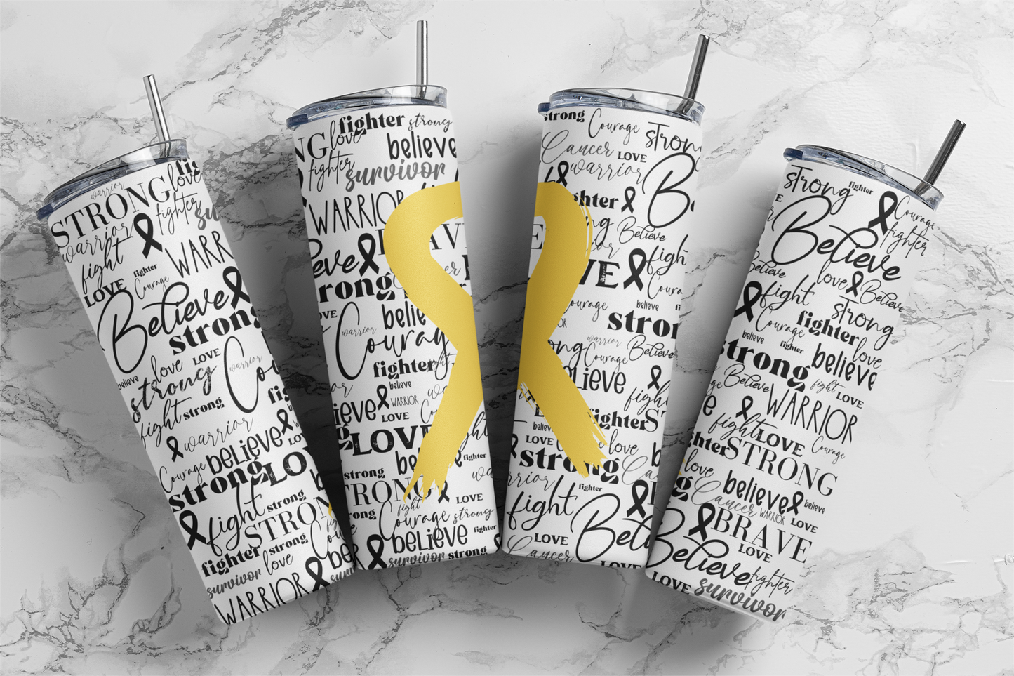 Yellow Ribbon word art 20oz Tumbler