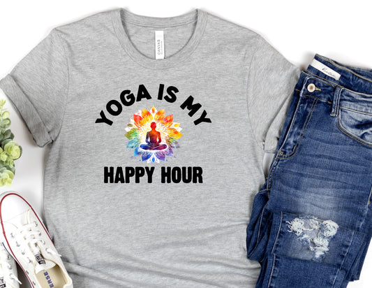 Yoga is My Happy Hour t-shirt