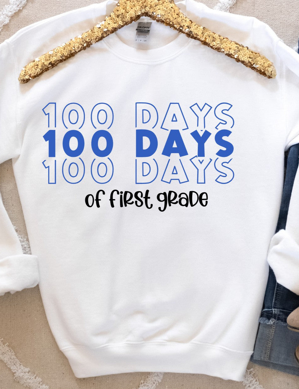 100 Days of School stacked font