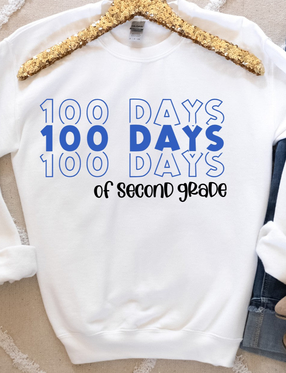 100 Days of School stacked font