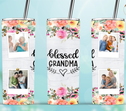 Mom/Grandma 20 oz Photo Tumbler