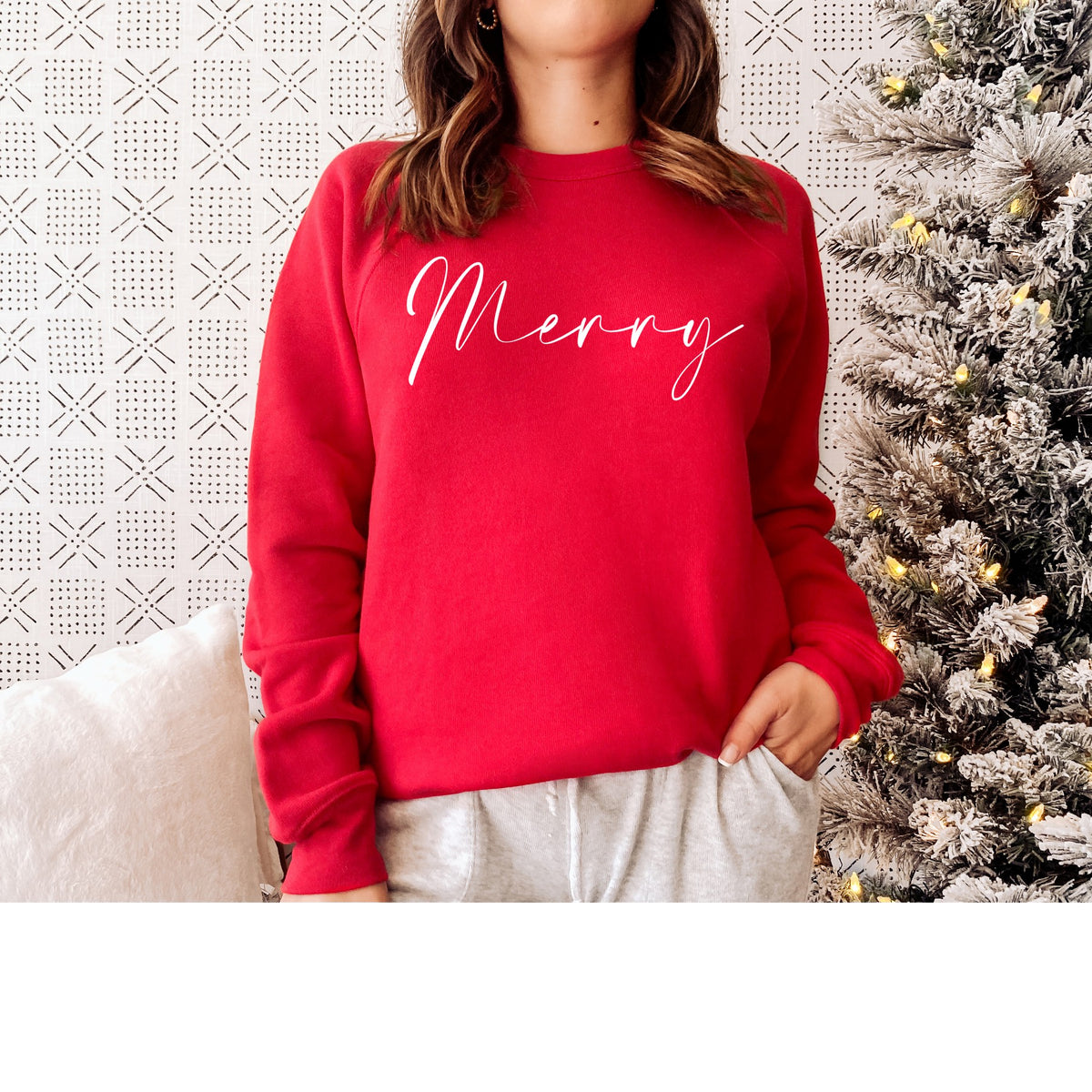 Merry script sweatshirt