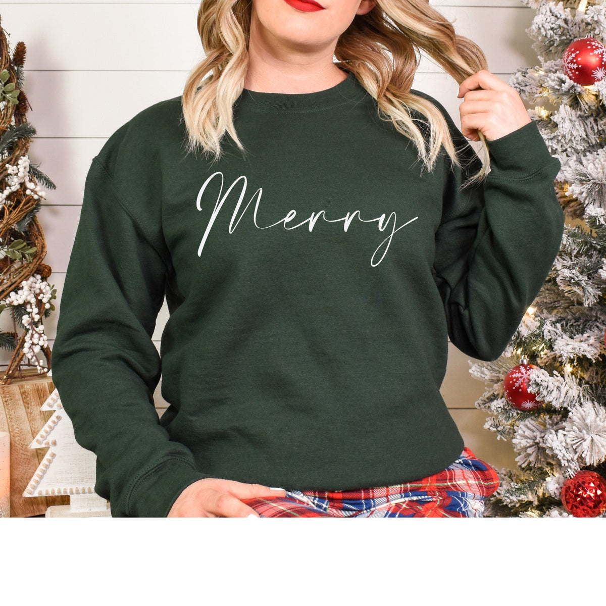 Merry script sweatshirt