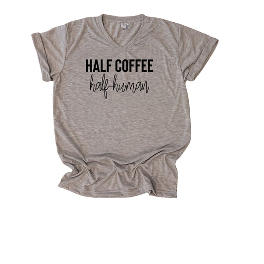 Half Coffee Half Human T-Shirt