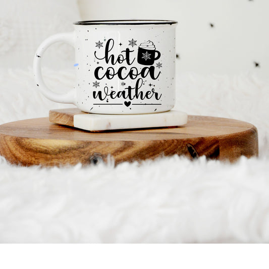 Hot Cocoa Weather Glass Mug