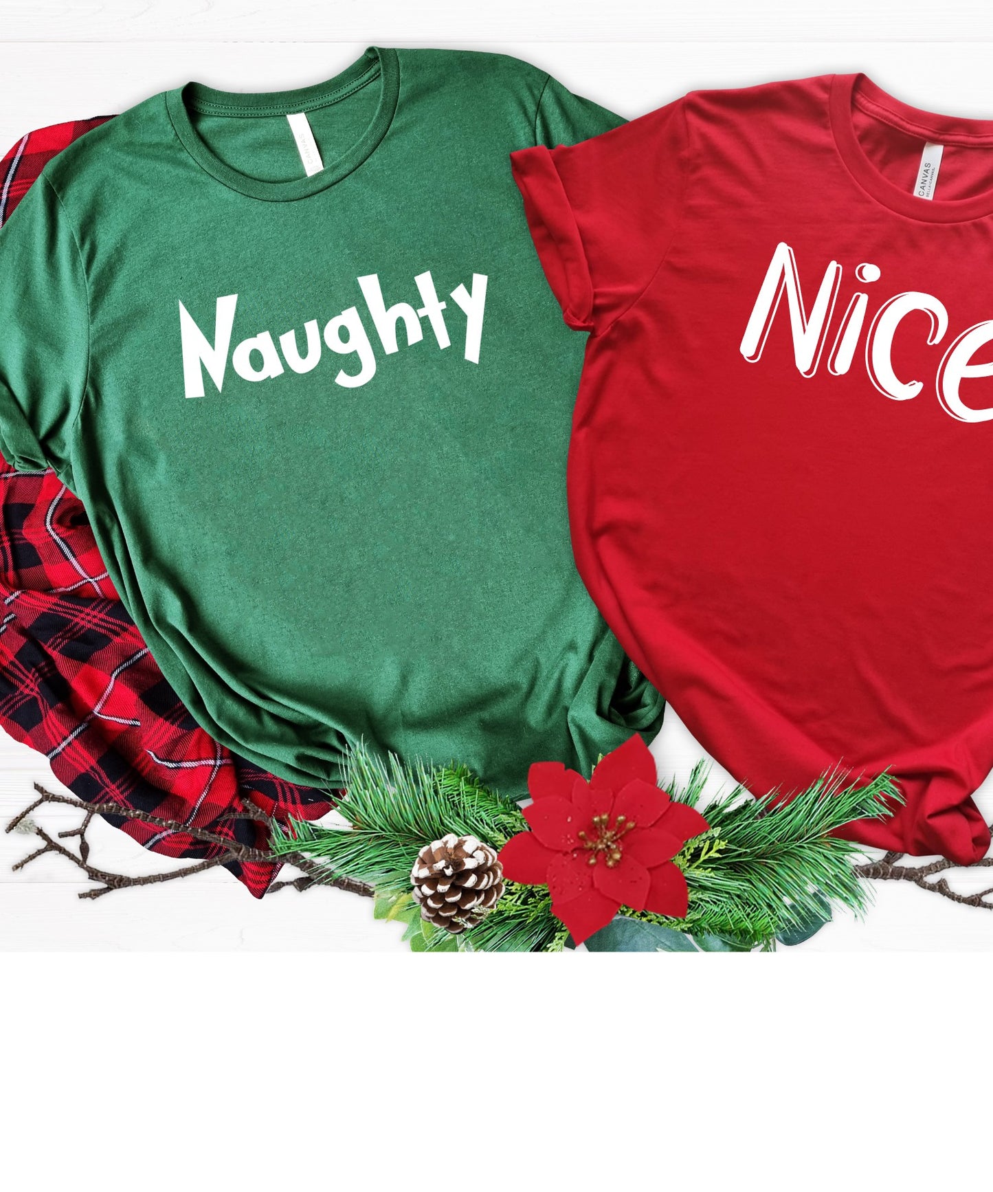 Naughty Nice Couples Shirts